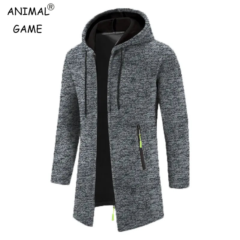 Men's High Neck Hooded Pullovers