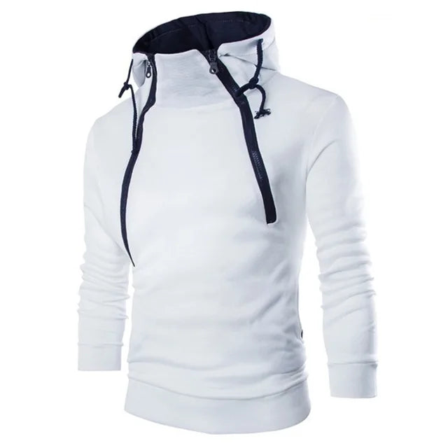 Men's High Neck Hooded Pullovers