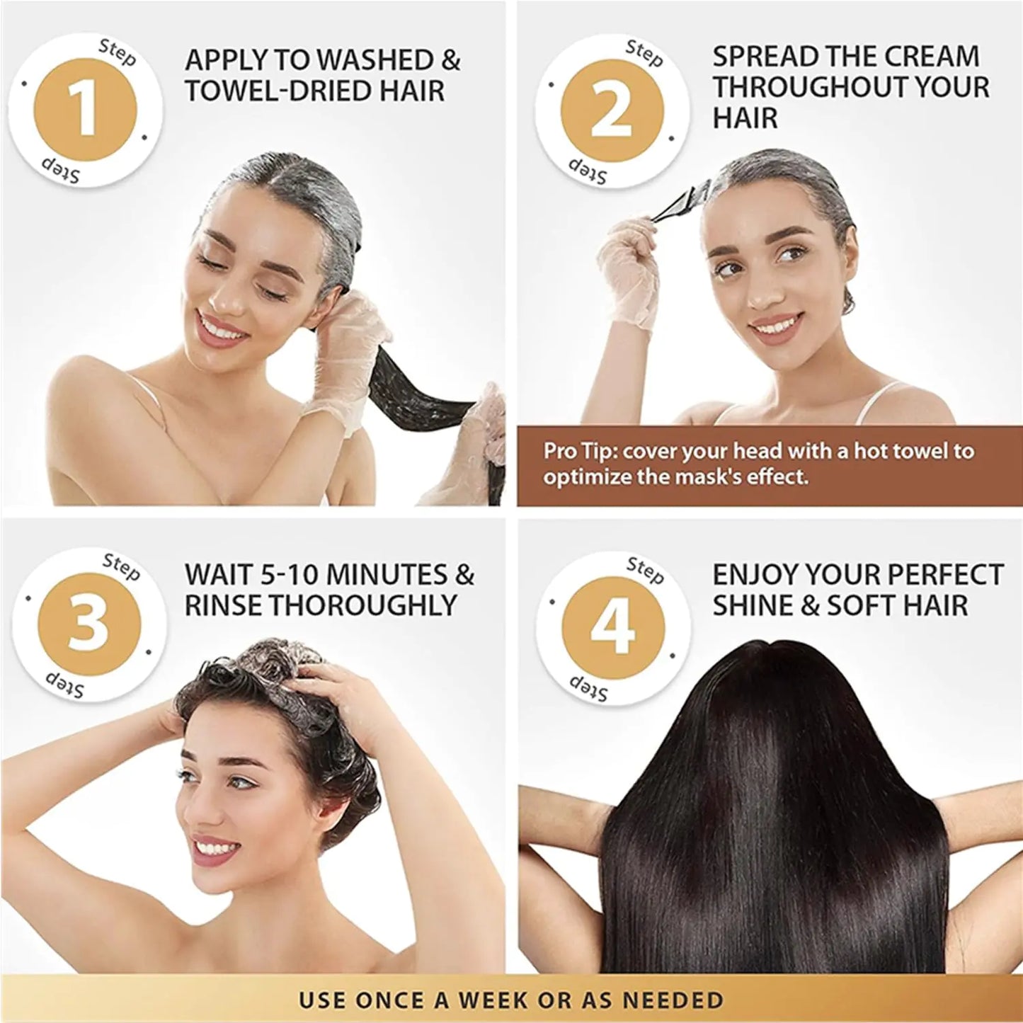 Karseell Collagen Hair Treatment Deep Repair Conditioning Argan Oil Collagen Hair Mask Essence for Dry Damaged Hair All Hair Types 16.90 oz 500ml 16.9 Fl Oz (Pack of 1)
