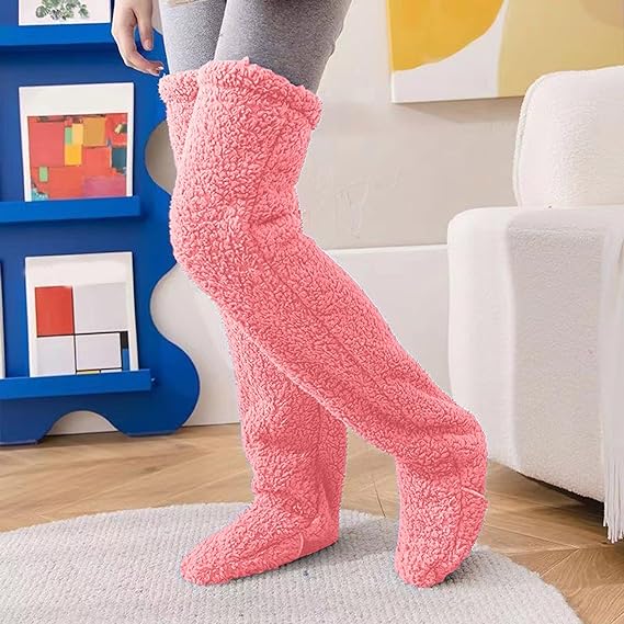 FuzzyFeet-Socks That Go the Extra Mile in Comfort Cozy Sock Slippers