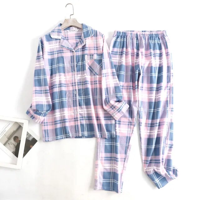 Cotton Flannel Women's Pajamas Sets