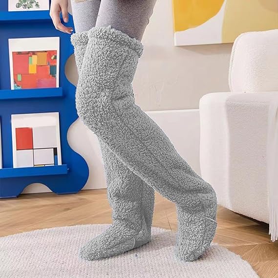 FuzzyFeet-Socks That Go the Extra Mile in Comfort Cozy Sock Slippers